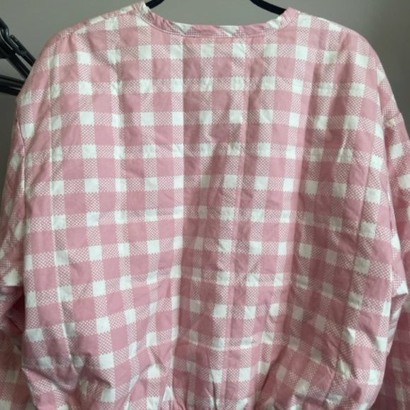 Urban Outfitters, Size M, Pink & White, Gingham design Bomber Jacket - Picture 4 of 5
